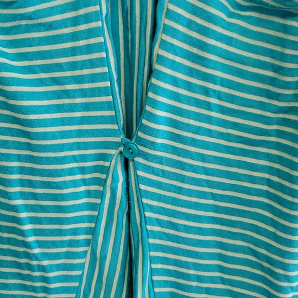 Aqua Striped Tank Top - Size S - Picture 3 of 6